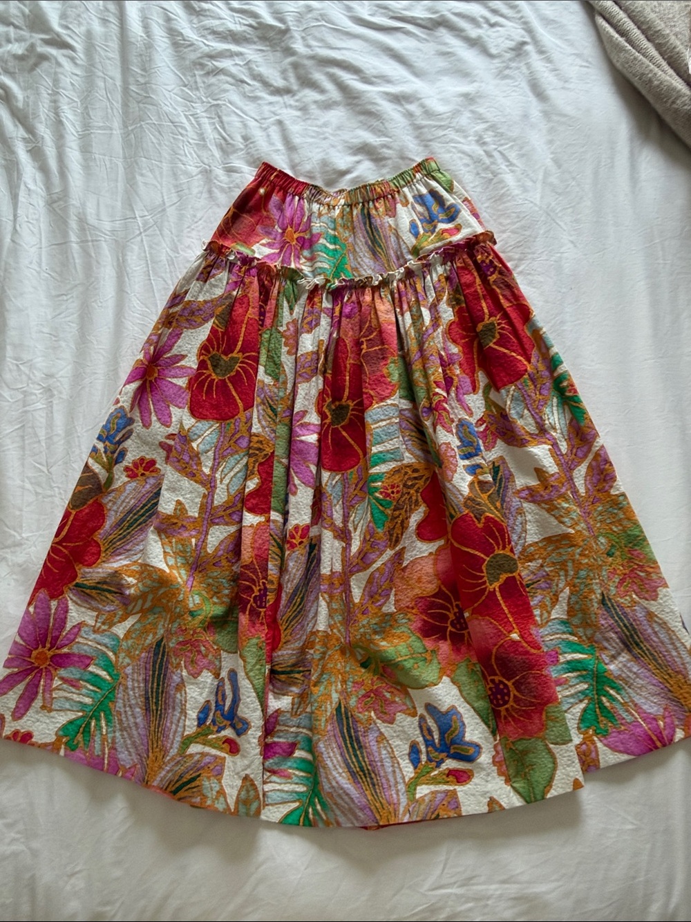 Mara Hoffman Floral A-Line Midi Skirt